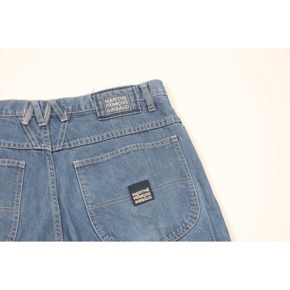 Vintage 90s Marithe Francois Girbaud Mens 36x31 Faded Baggy Wide Leg Denim Jeans - Picture 13 of 16